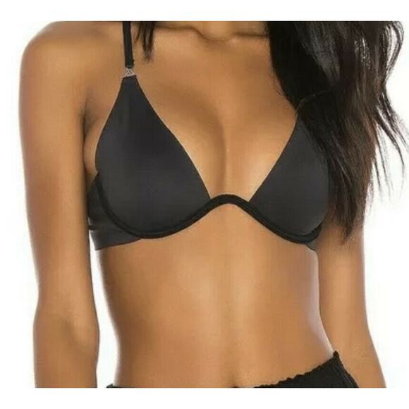 Free People Intimately Bra 32C Ari Underwire Plunge Stretch Convertible Straps - Picture 1 of 8